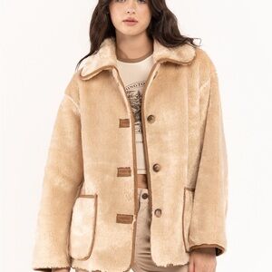 BDG urban outfitters borg & suede reversible jacket